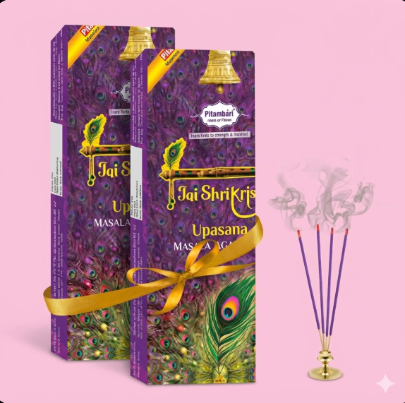 Pitambari Devbhakti Jai Shrikrishna Upasana Masala Agarbatti- 80Gms